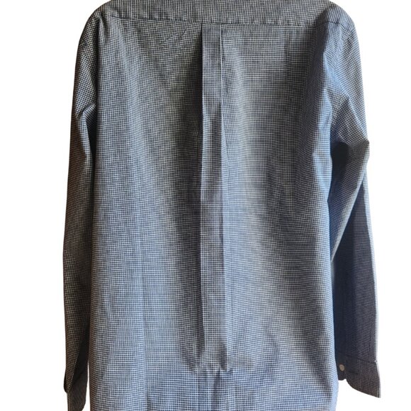 Dockers Men's Shirt Button Down Long Sleeve White/Blue Plaid Collared Size L - Picture 5 of 6